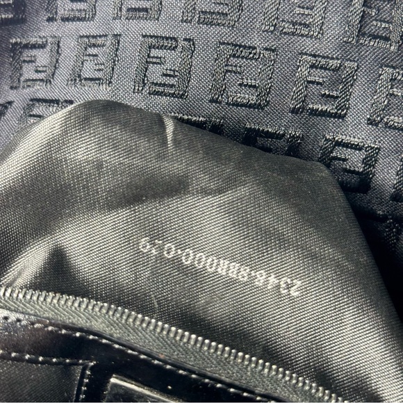 Fendi Vintage Zucchino Canvas Baguette Bag in Black - Picture 12 of 12